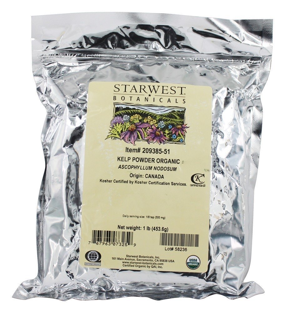 Kelp em pó orgânico em pó - 1 lb. Starwest Botanicals