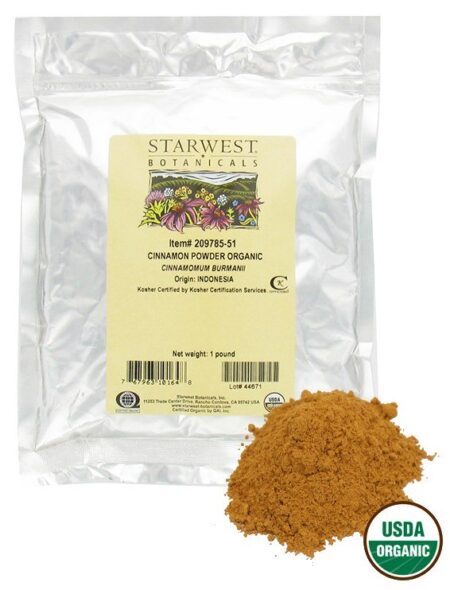 Canela Em Pó Orgânica - 1 lb. Starwest Botanicals