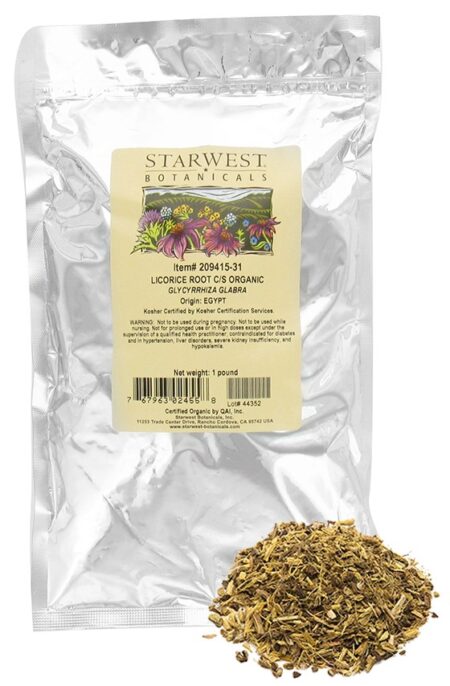 Raiz de Alcaçuz a Granel C / S Orgânica - 1 lb. Starwest Botanicals