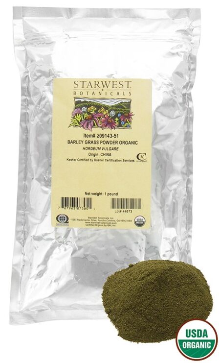 Cevada em Granel em Pó Orgânica - 1 lb. Starwest Botanicals