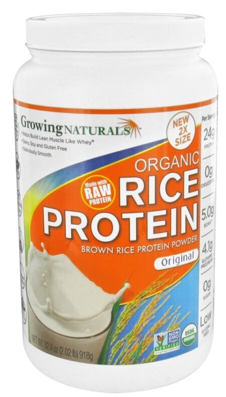 Original orgânico da proteína do arroz - 32.4 oz. Growing Naturals