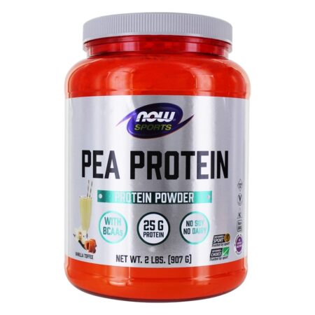 AGORA Sports Pea Protein Powder Baunilha Toffee - 2 lbs. NOW Foods