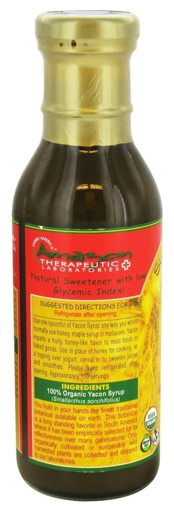 Xarope de Yacon Orgânico - 11.5 fl. oz. Amazon Therapeutic Laboratories - Imagem 2
