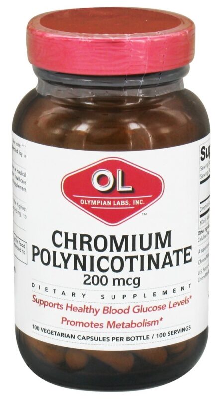 Polinicotinato de Cromo 200 mcg. - Cápsulas vegetarianas 100 Olympian Labs