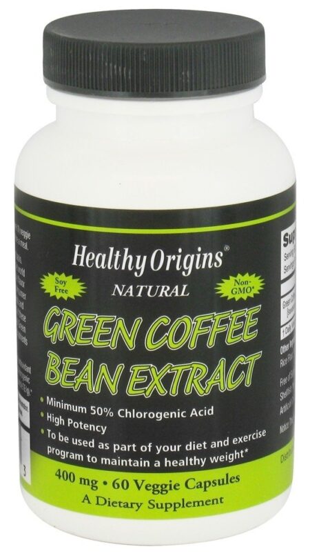 Extrato de Grão de Café Verde Natural 400 mg. - Cápsulas vegetarianas 120 Healthy Origins