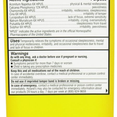 4Kids Calma 'n Restful - 125 Tablets Hylands - Imagem 2