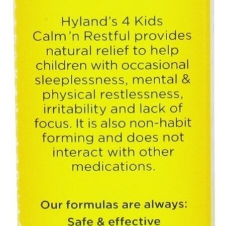 4Kids Calma 'n Restful - 125 Tablets Hylands - Imagem 4