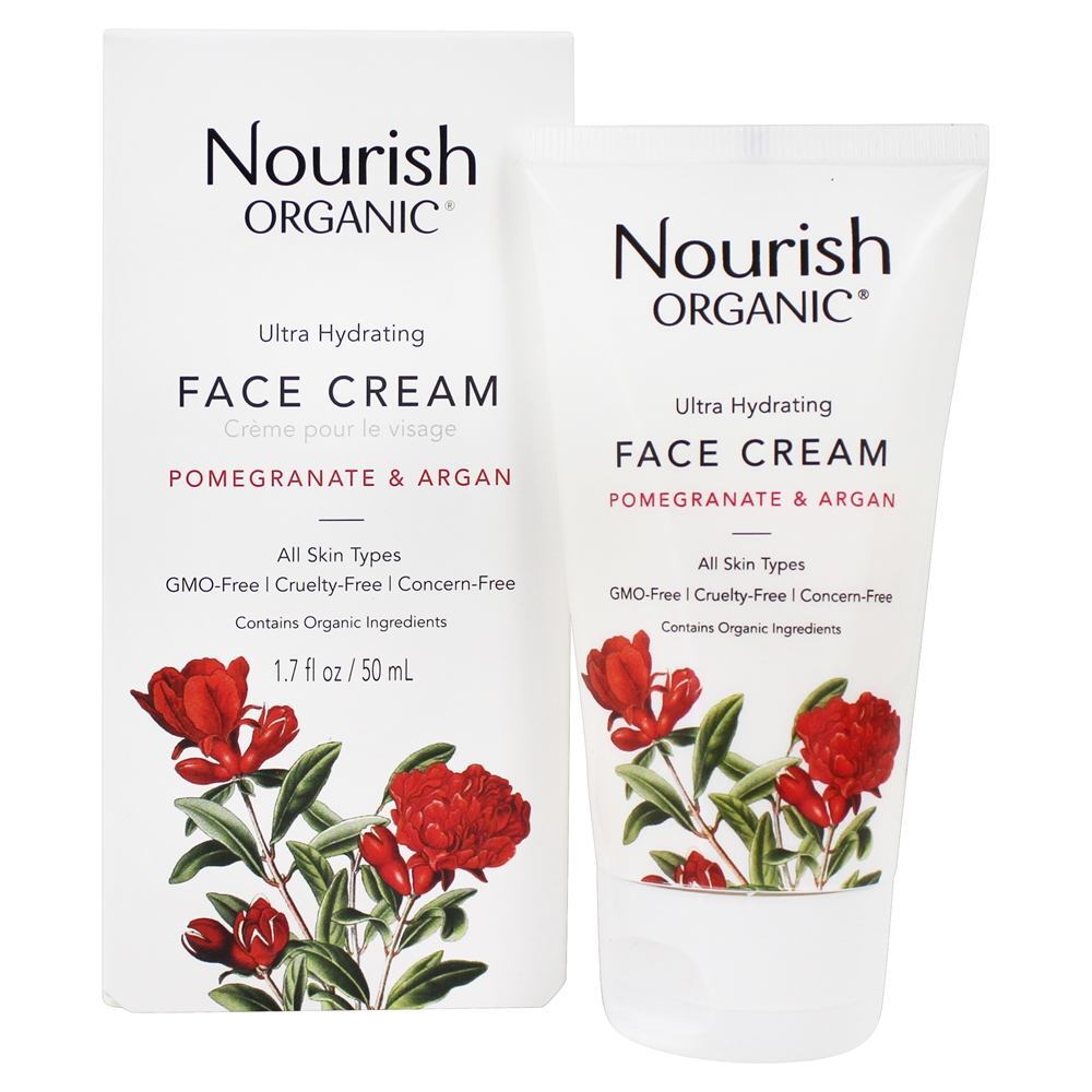 Creme Facial Orgânico Ultra-Hidratante Argan + Romã - 1.7 fl. oz. Nourish
