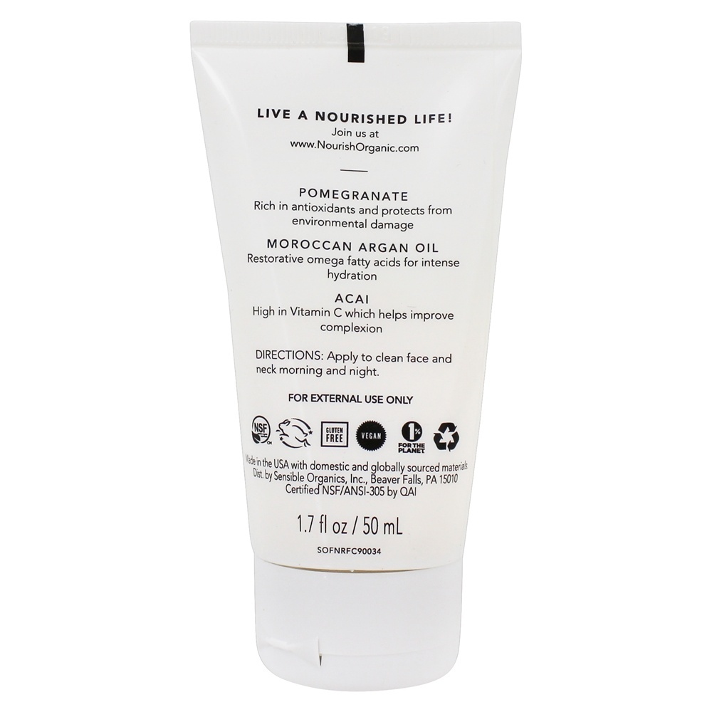 Creme Facial Orgânico Ultra-Hidratante Argan + Romã - 1.7 fl. oz. Nourish - Imagem 3