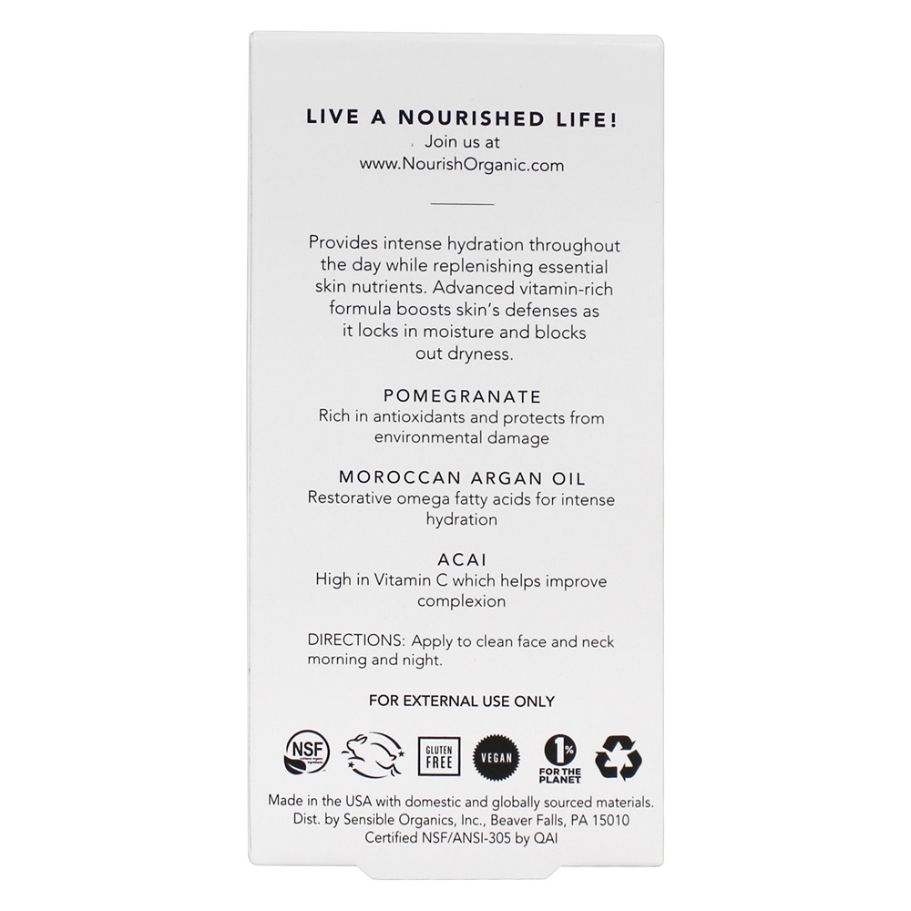 Creme Facial Orgânico Ultra-Hidratante Argan + Romã - 1.7 fl. oz. Nourish - Imagem 5