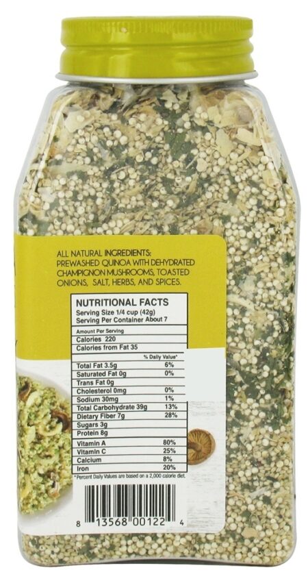 100 % de Quinoa Natural com Cogumelos - 10.58 oz. Pereg - Image 2