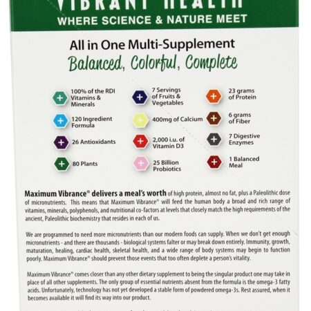 Pacotes de Vibração Máxima 10 - 8.29 oz. Vibrant Health - Imagem 3