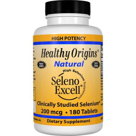 Suplemento Natural Selênio Excell Alta Selênio 200 mcg. - 180 Tablets Healthy Origins