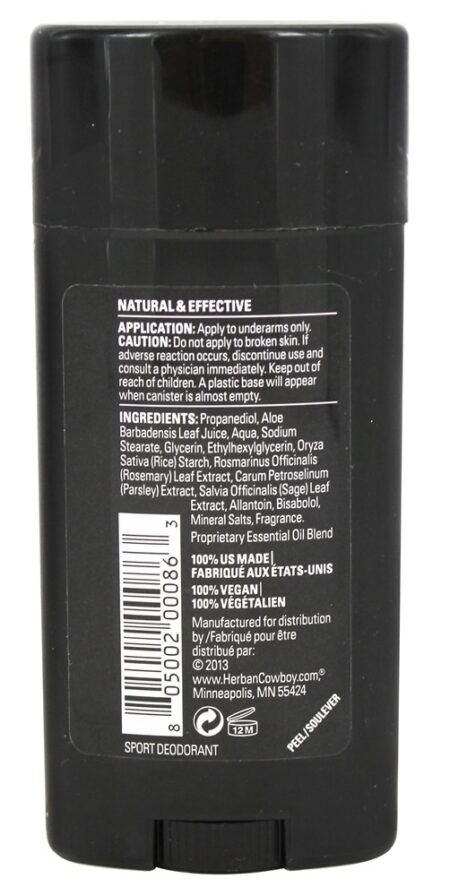 Esporte de proteção máxima desodorante - 2.8 oz. Herban Cowboy - Image 2