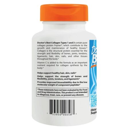 Tipos de colágeno 1 e 3 1000 mg . - 540 Tablets Doctor's Best - Image 3