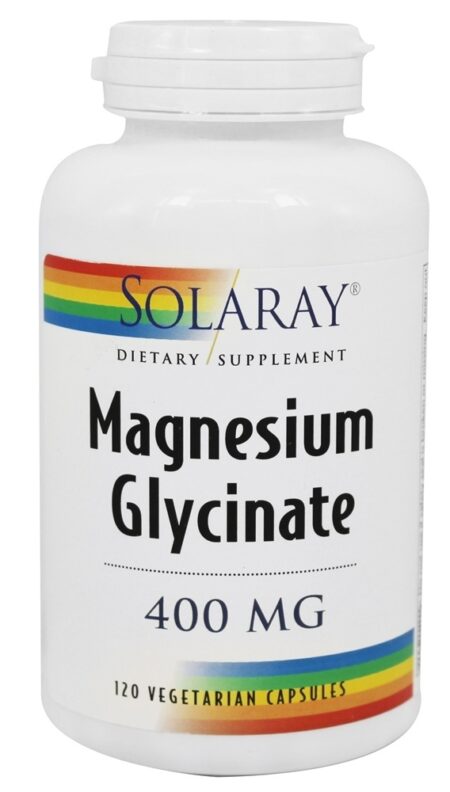 Glicinato de Magnésio 400 mg. - Cápsulas vegetarianas 120 Solaray