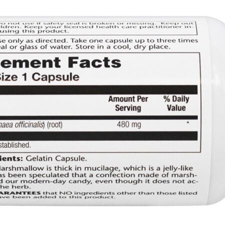 Marshmallow Althaea Officinali 480 mg. - Cápsulas 100 Solaray - Imagem 2