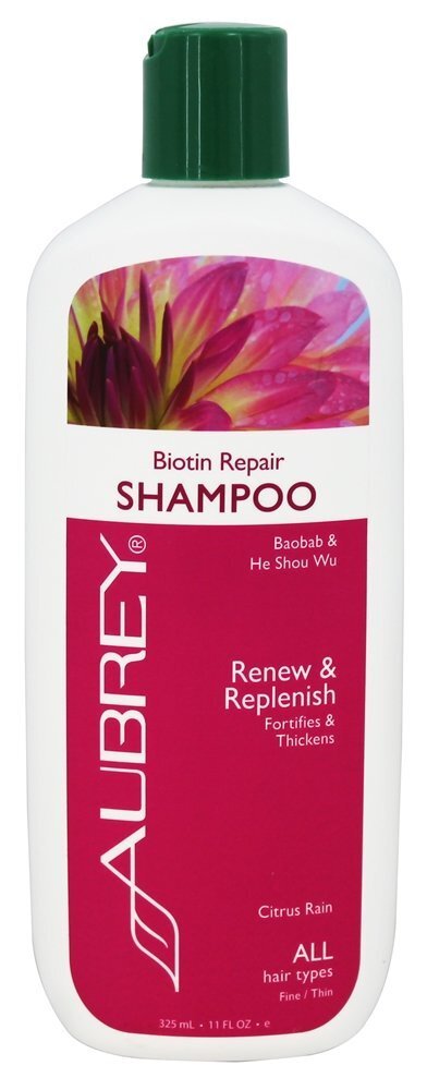Xampu Biotina Reparar Cítrico Chuva - 11 fl. oz. Aubrey Organics
