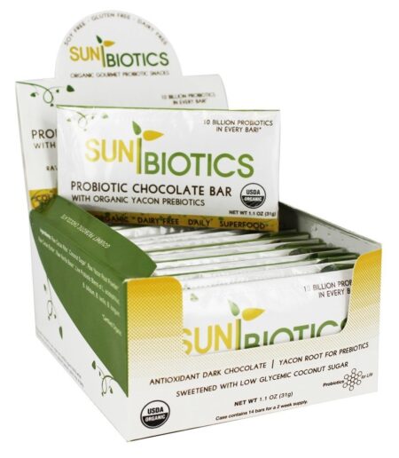 Barra de Chocolate Probiótica - 1.1 oz. Sunbiotics