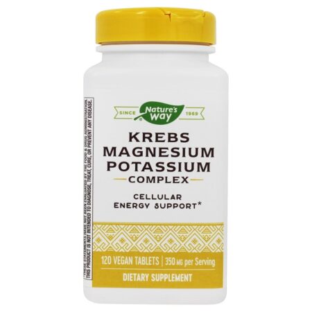 Complexo de Krebs Magnesium Potassium 350 mg . - 120 Tablet (s) vegano (s) Nature's Way