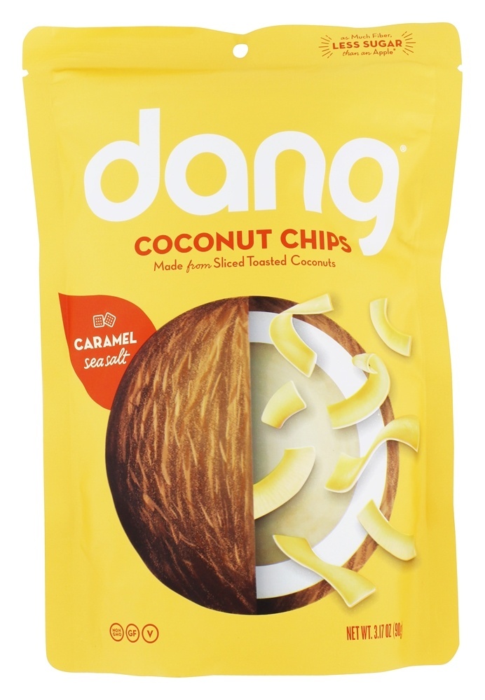 Chips de coco torrado sal marinho caramelo - 3.17 oz. Dang