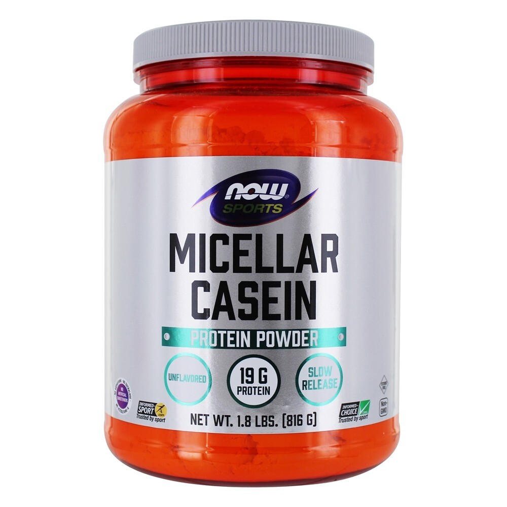 AGORA Sports Micellar Casein Protein Powder Sem sabor - 1.8 lbs. NOW Foods
