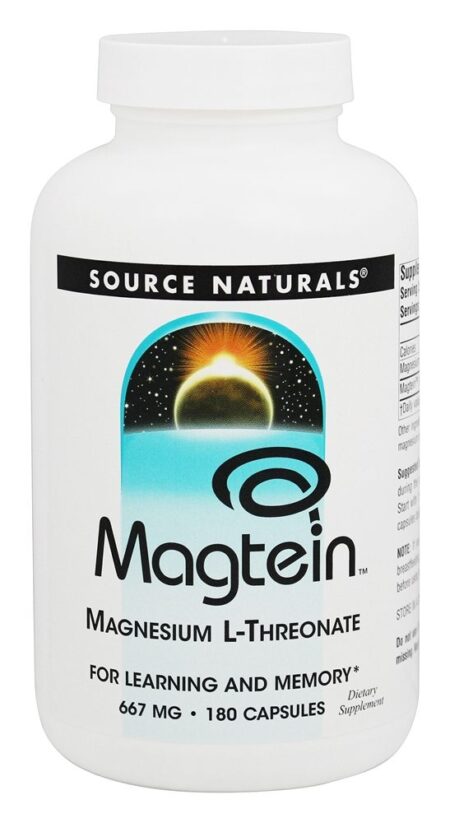 Magtein Magnésio L-Treonato 667 mg. - Cápsulas 180 Source Naturals