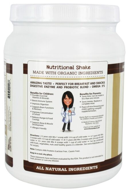 Shake Nutricional Sabor Creme de Chocolate - 22.75 oz. KidzShake - Image 3