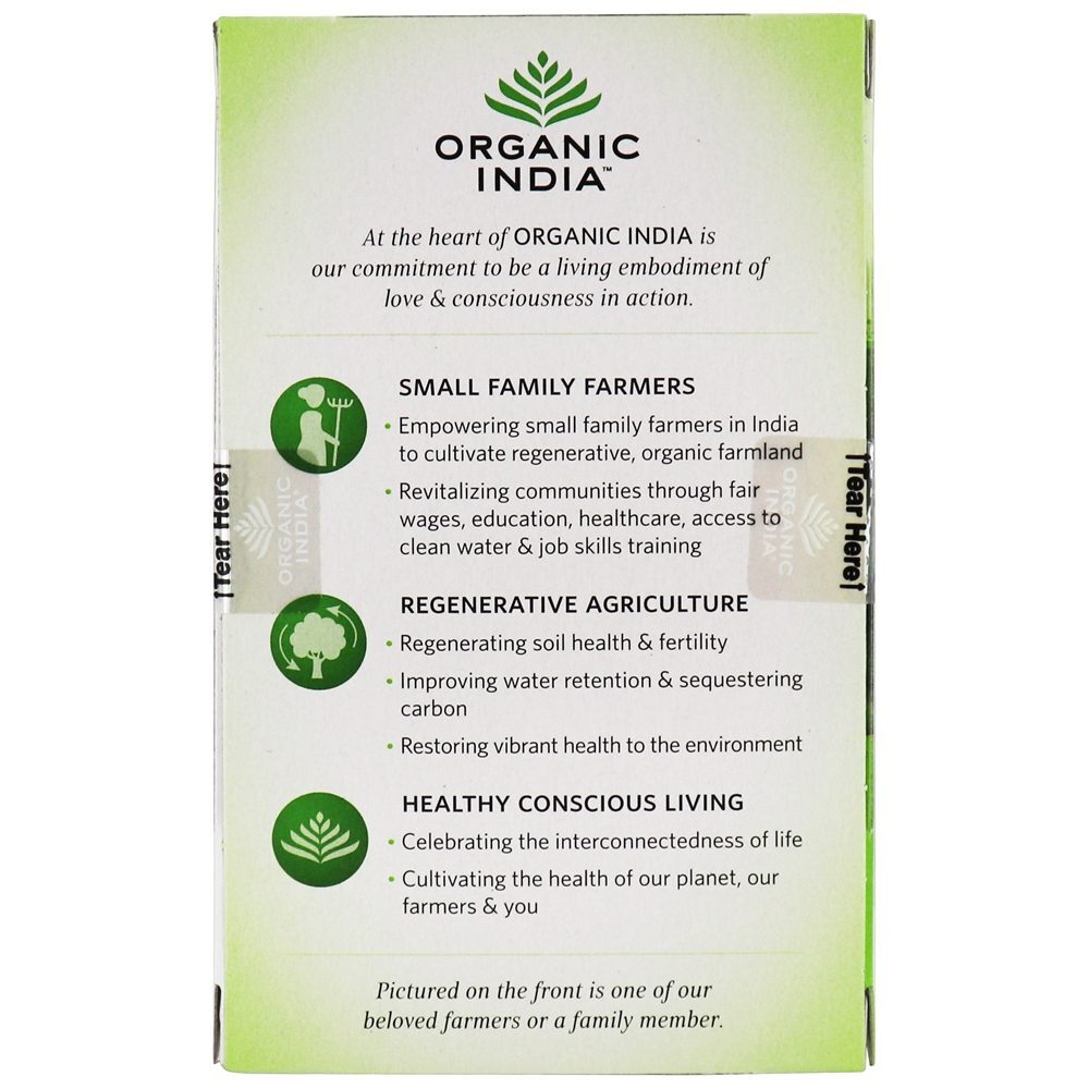 Chá De Moringa De Tulsi - 18 Saquinhos de Chá Organic India - Imagem 3