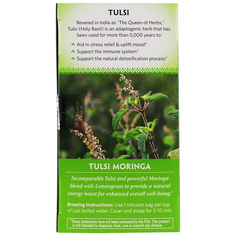 Chá De Moringa De Tulsi - 18 Saquinhos de Chá Organic India - Imagem 4