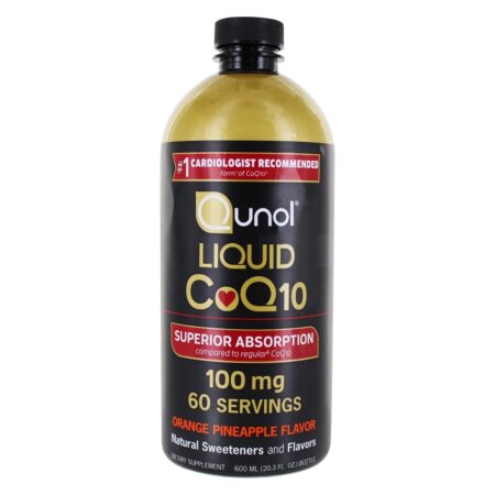 Sabor de abacaxi laranja CoQ10 líquido 100 mg. - 20.3 fl. oz. Qunol