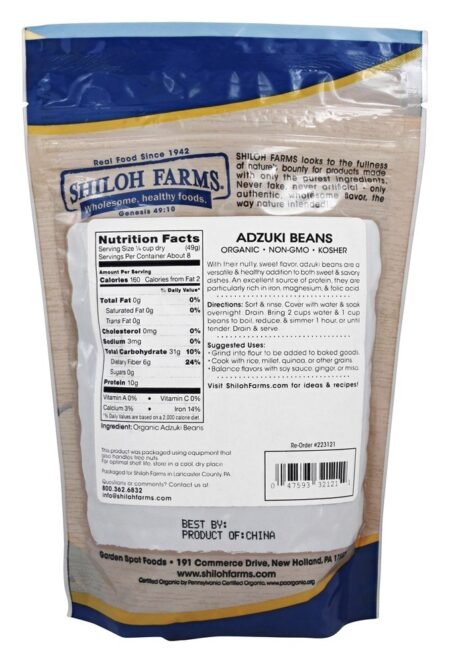 Feijões Adzuki - 15 oz. Shiloh Farms - Image 2