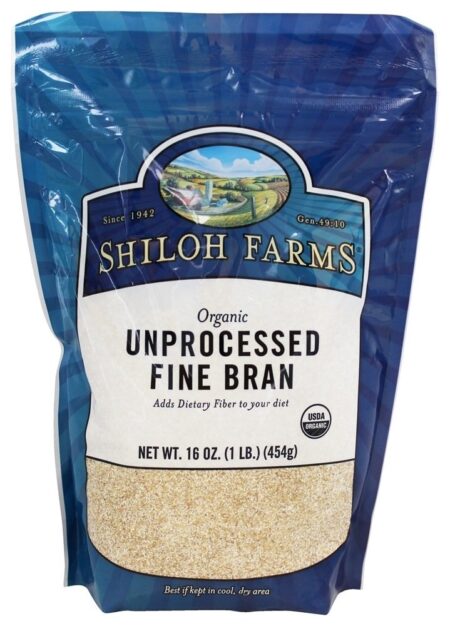 Farelo fino não processado orgânico - 16 oz. Shiloh Farms