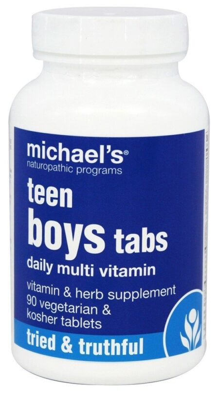 Teen Boys Tabs Multivitamínico Diário Para Rapazes - 90 Comprimidos vegetarianos Michael's Naturopathic Programs