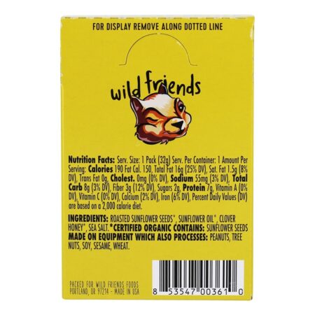 Mel de Manteiga de Girassol Orgânico - 1.15 oz. Wild Friends - Image 3