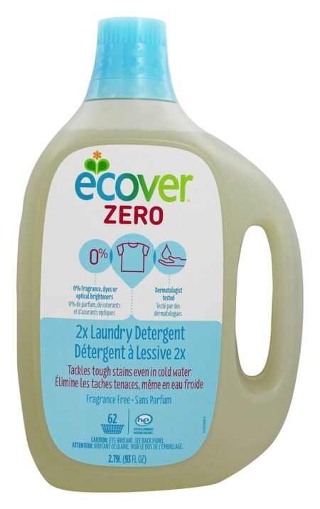 Zero Lavandaria Detergente 2X Concentrado 62 Carrega sem perfume - 93 fl. oz. Ecover