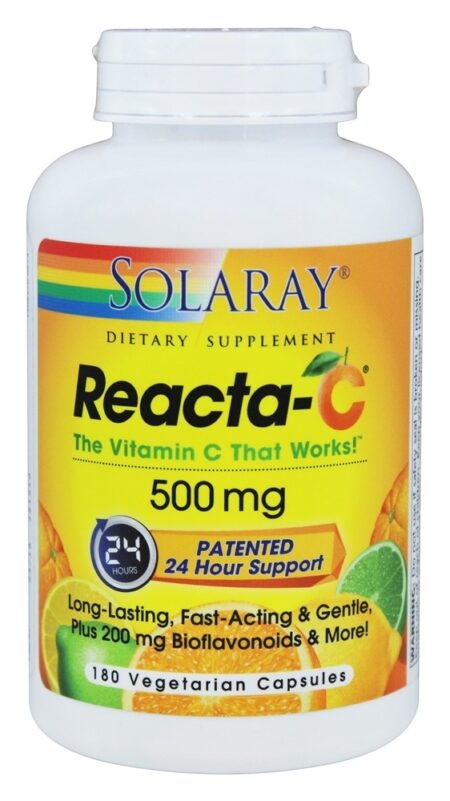 Reacta C com Bioflavonóides 500 mg. - Cápsulas vegetarianas 180 Solaray