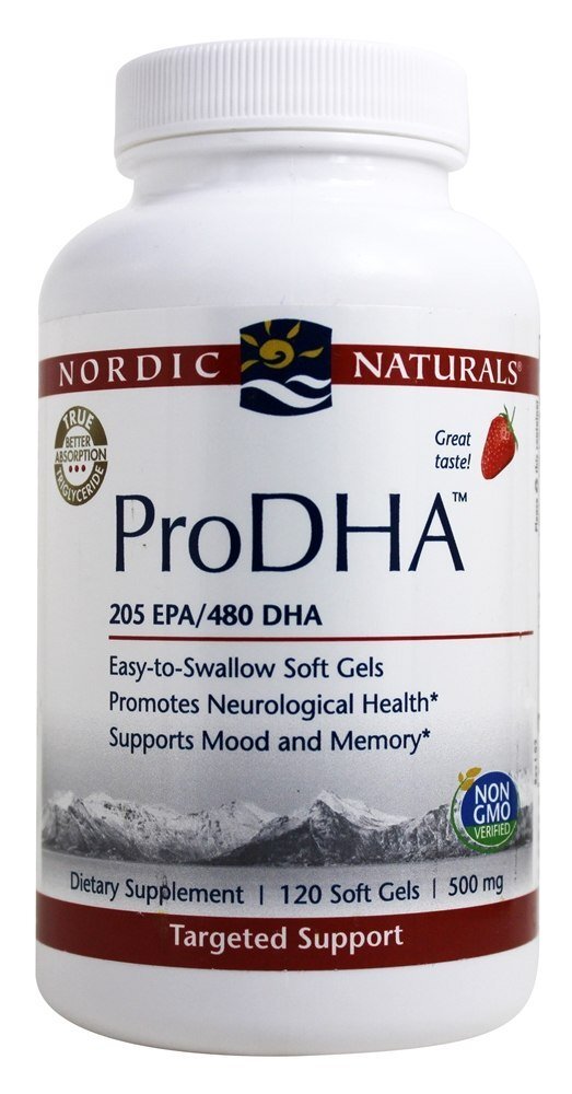 ProDHA 205 EPA/480 DHA Sabor Morango 500 mg. - 120 Softgels Nordic Naturals Professional