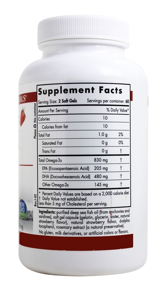 ProDHA 205 EPA/480 DHA Sabor Morango 500 mg. - 120 Softgels Nordic Naturals Professional - Imagem 2