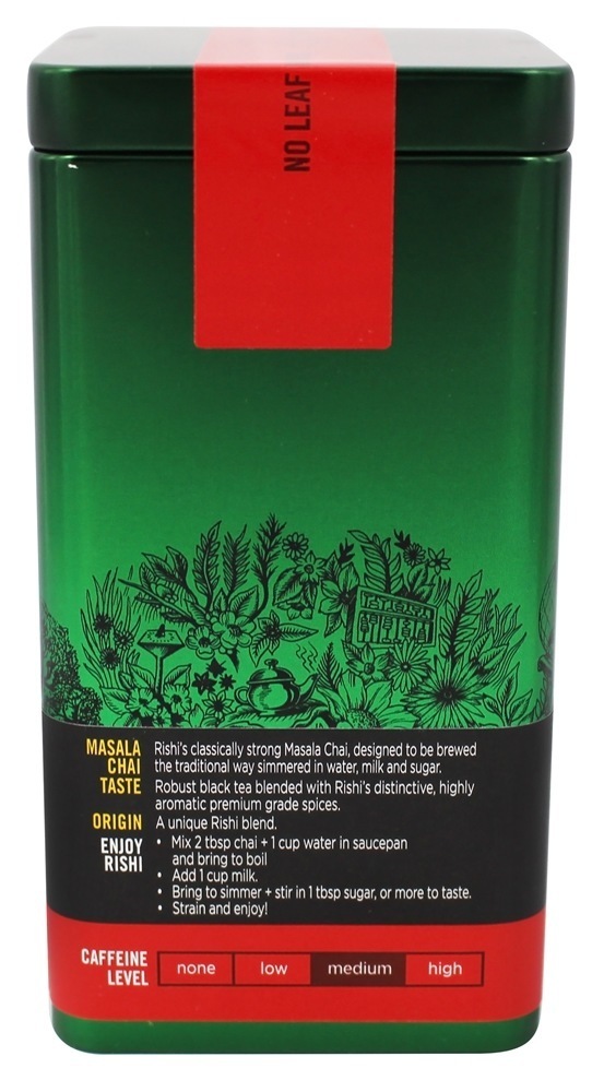 Masala Chai Orgânico Solto Folha Preto Chá - 3 oz. Rishi Tea - Imagem 4