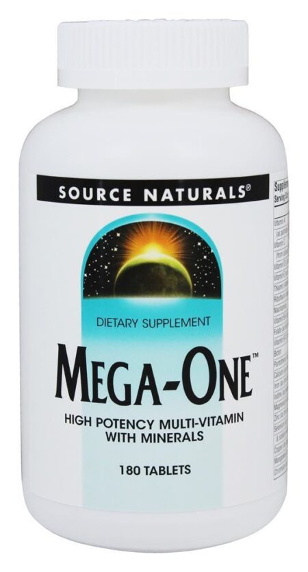 Mega-uma alta potência multi-vitamina com minerais - 180 Tablets Source Naturals