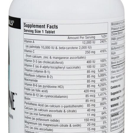 Mega-uma alta potência multi-vitamina com minerais - 180 Tablets Source Naturals - Imagem 2