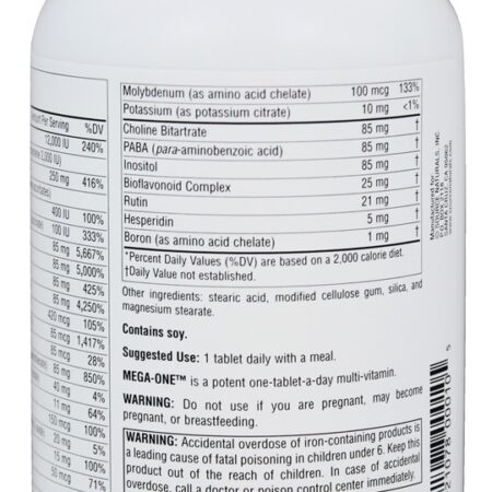 Mega-uma alta potência multi-vitamina com minerais - 180 Tablets Source Naturals - Imagem 3
