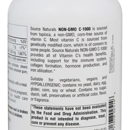 Não transgênico C1000 - 240 Tablets Source Naturals - Imagem 3