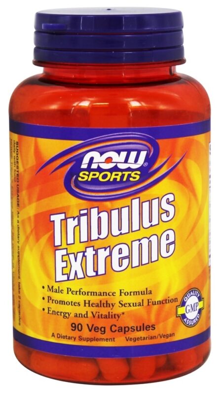 NOW Sports Tribulus Extreme Masculino Performance Formula - Cápsulas vegetarianas 90 NOW Foods