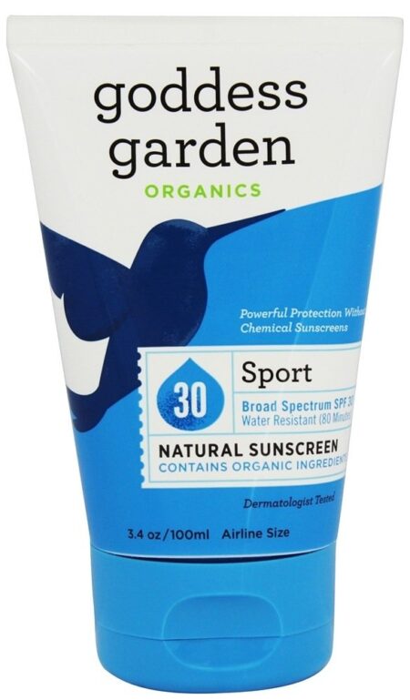 Protetor solar Sport Natural 30 SPF - 3.4 fl. oz. Goddess Garden