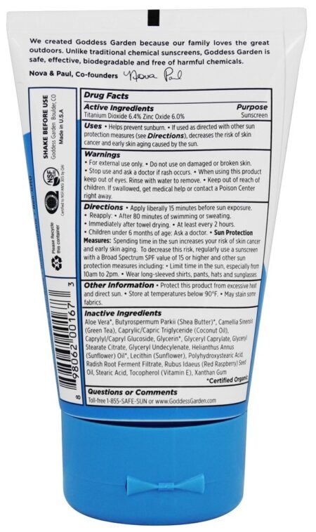 Protetor solar Sport Natural 30 SPF - 3.4 fl. oz. Goddess Garden - Image 2