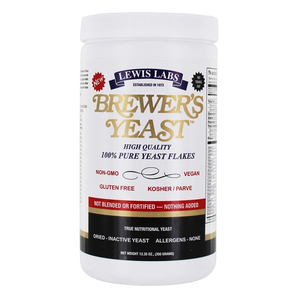 Alta qualidade Pure flocos de levedura de cerveja - 12.35 oz. Lewis Labs
