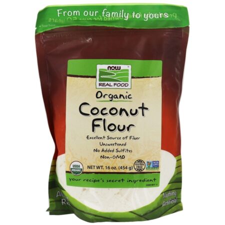 NOW Real Food Farinha de Coco Orgânica - 16 oz. NOW Foods