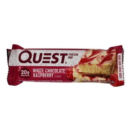 Quest Bar Barra de Proteína Sabor Chocolate Branco & Framboesa - 2.12 oz. Quest Nutrition